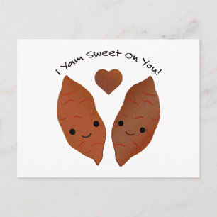 Yam Sweet on You Sweet Potato Feiertagspostkarte