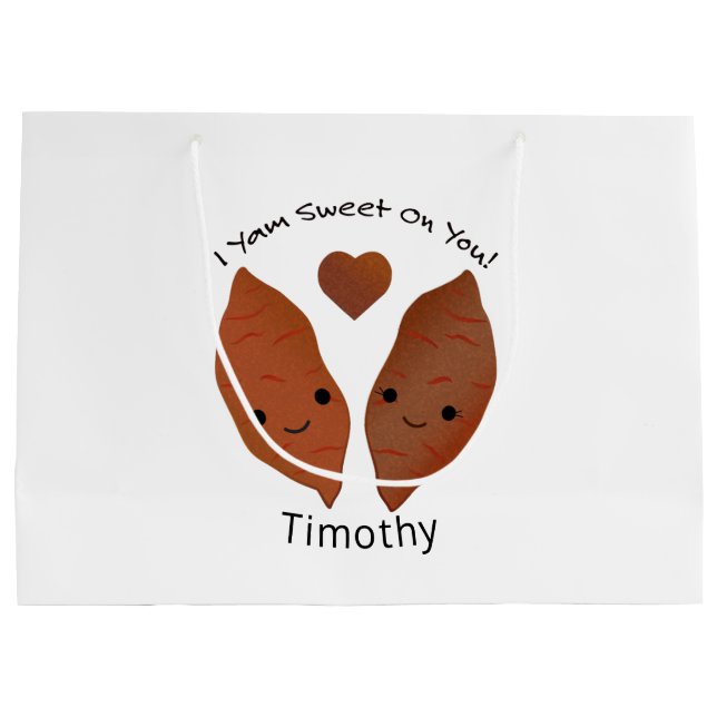 Yam Sweet on You Sweet Potato Große Geschenktüte (Rückseite)