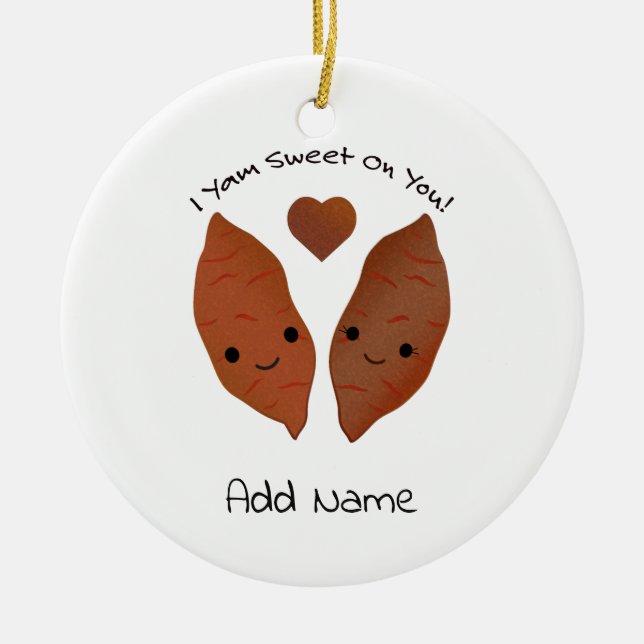 Yam Sweet on You Sweet Potato Keramik Ornament (Vorne)