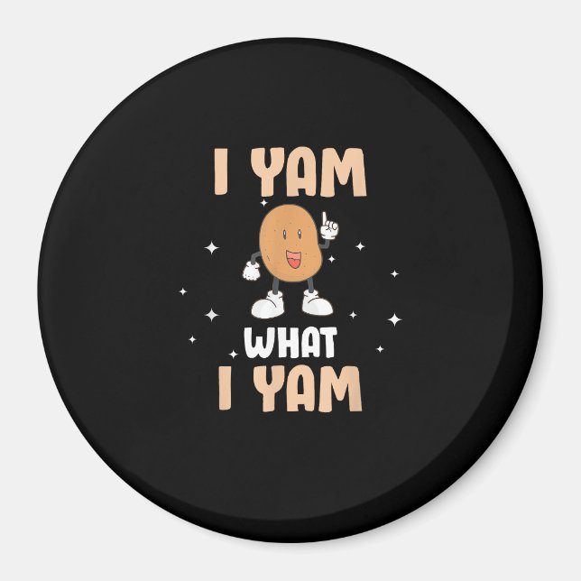 Yam Was ich Yam Funny Potato Pub Erntedank Magnet (Vorne)