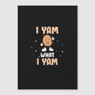 Yam Was ich Yam Funny Potato Pub Erntedank Magnetkarte