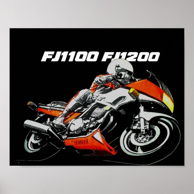 Yamaha FJ Vintage Design Poster (Vorne)