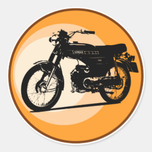 Yamaha FS1E 'FIZZY' Classic moped Runder Aufkleber