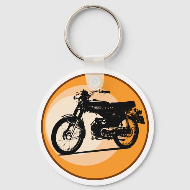 Yamaha FS1E 'FIZZY' Classic moped Schlüsselanhänger (Vorderseite)
