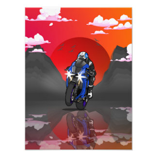 Yamaha R1 in the sunset Fotodruck