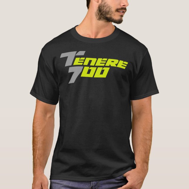 Yamaha Tenere 700 Logo Grau-Gelb Klassischer T - S T-Shirt (Vorderseite)