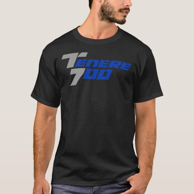 Yamaha Tenere 700 Logo Gray-Blue Classic T - Shirt (Vorderseite)