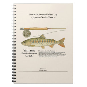 Yamame-Gebirgsbach-Fischereilogbuch-Notizbuch Notizblock