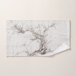 Yamamoto Baiitsu Winter Vintage japanische Malerei Badhandtuch Set