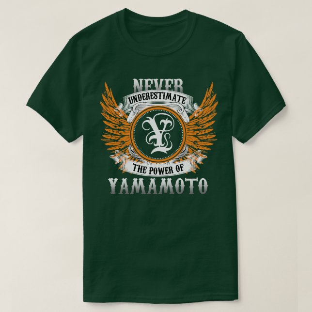 Yamamoto Name Shirt nie unterschätzen Power (Design vorne)