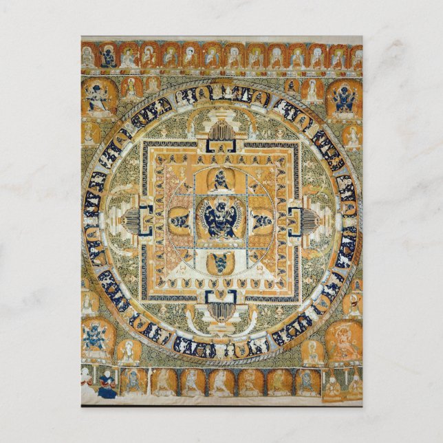 Yamantaka Vajrabhairava Tibetan Deity Mandala Postkarte (Vorderseite)