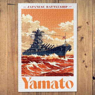 Yamato Japanisches Schlachtschiff Vintage-Marinepo