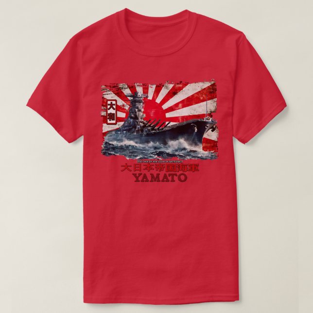 YAMATO Japanisches Schlachtschiff ww2 T-Shirt (Design vorne)