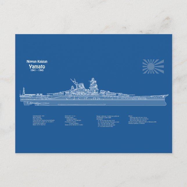 Yamato - Pläne für Schiffskonzepte ABD Postkarte (Vorderseite)