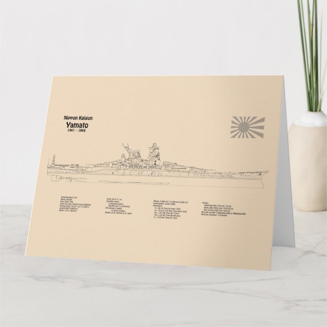 Yamato - Pläne für Schiffskonzepte SD Dankeskarte (Vorderseite)