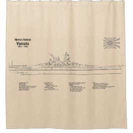 Yamato - Pläne für Schiffskonzepte SD Duschvorhang