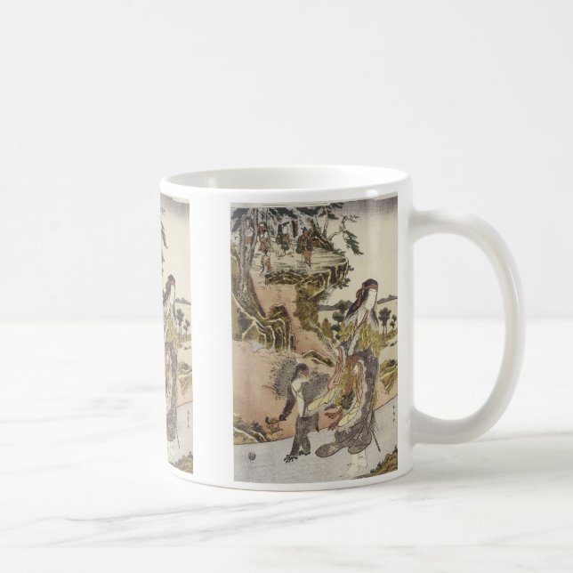 Yamauba und ein Affe, Shunsho, 1791 Tasse (Rechts)