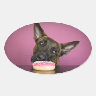 Yamm Yamm- I want to have this donut Ovaler Aufkleber