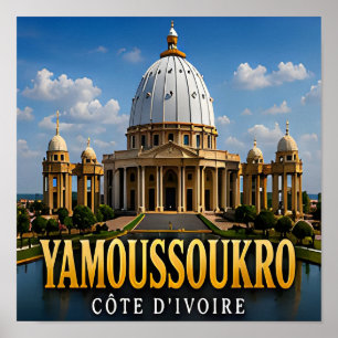 Yamoussoukro-Basilika und die Pracht der Elfenbein Poster
