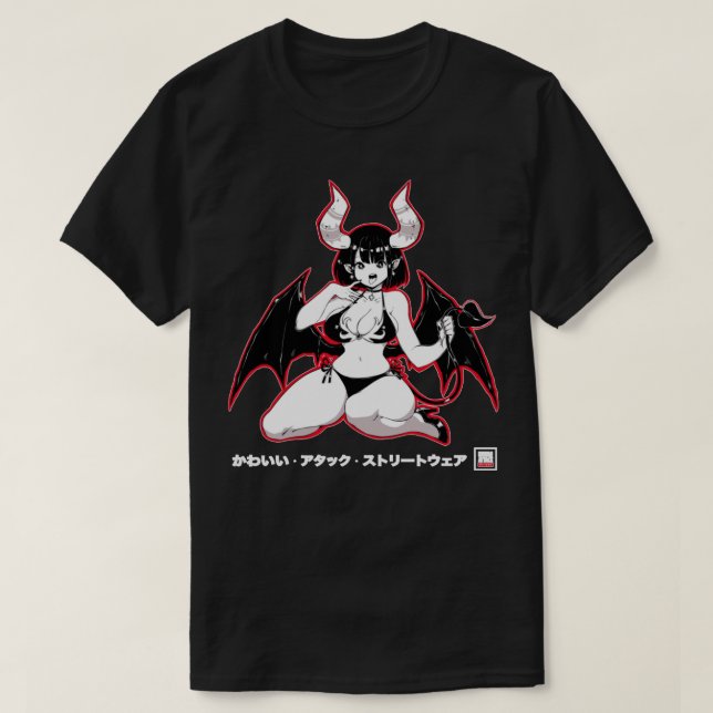 Yandere Succubus Kawaii Japonais Anime Pullover Ho (Design devant)