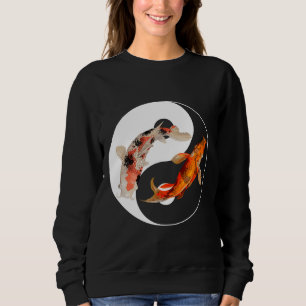 Yang Carp Balance Taijitu Japanisch Nishikigoi Koi Sweatshirt