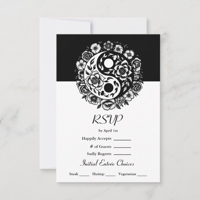 Yang Wedding RSVP Einladung (Vorderseite)