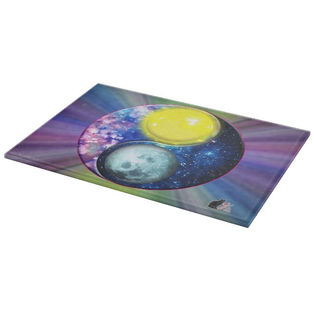 Yang-Yin / Sonne-Mond Schneidebrett (Ecke)