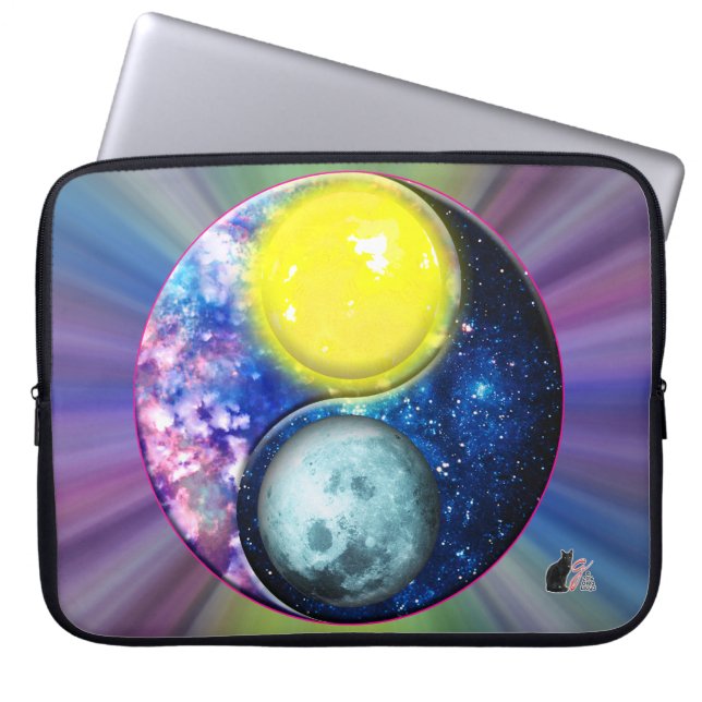 Yang-Yin / Sun-Moon Laptopschutzhülle (Vorderseite)