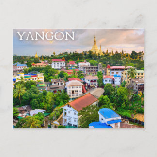 Yangon, Myanmar (Birma) Postcard Postkarte