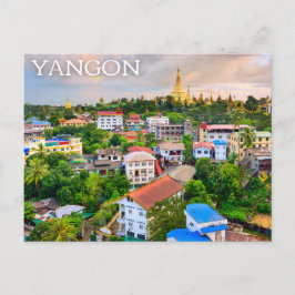 Yangon, Myanmar (Birma) Postcard Postkarte