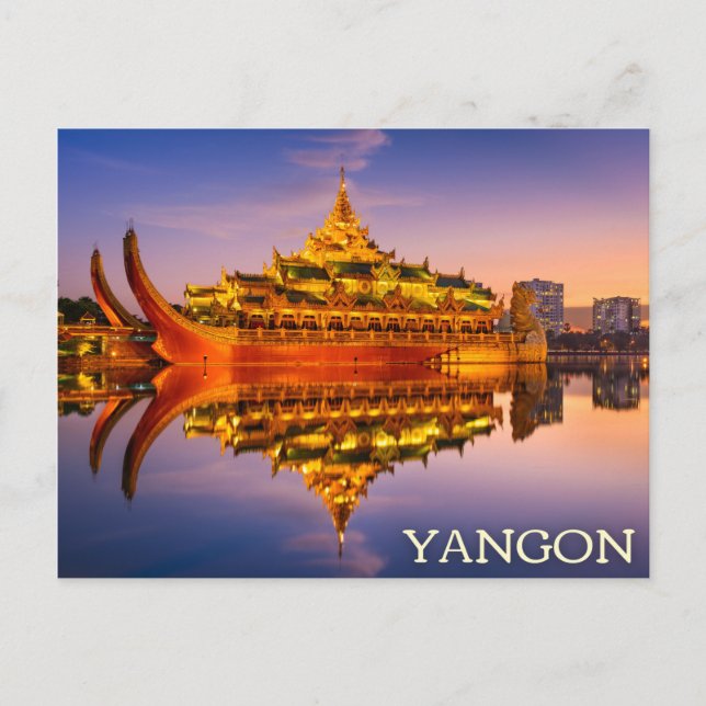Yangon, Myanmar (Birmanie) Carte postale (Devant)