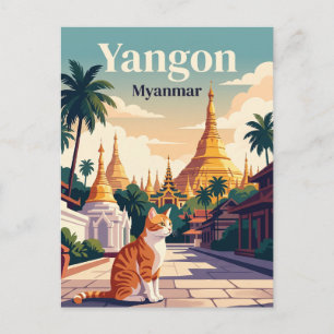 Yangon Myanmar Postkarte