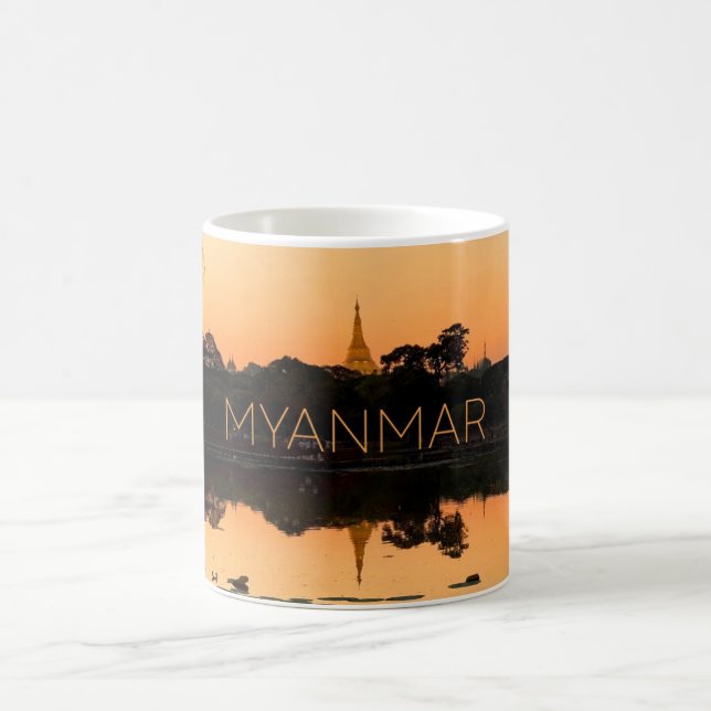 Yangon, Myanmar Travel Mug Kaffeetasse (Mittel)