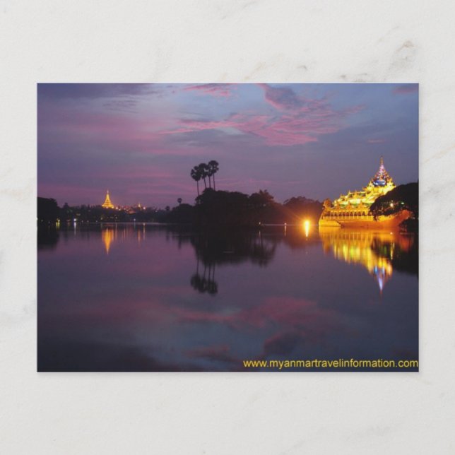 Yangon Royal Lake 1 Postkarte (Vorderseite)