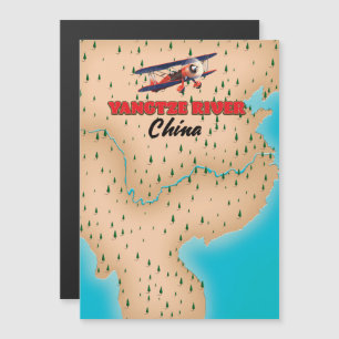 Yangtze Fluss China Karte Poster