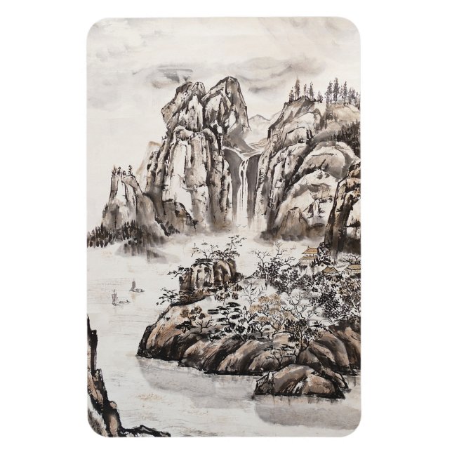 Yangze River mit Wasserfall Magnet (Vertikal)