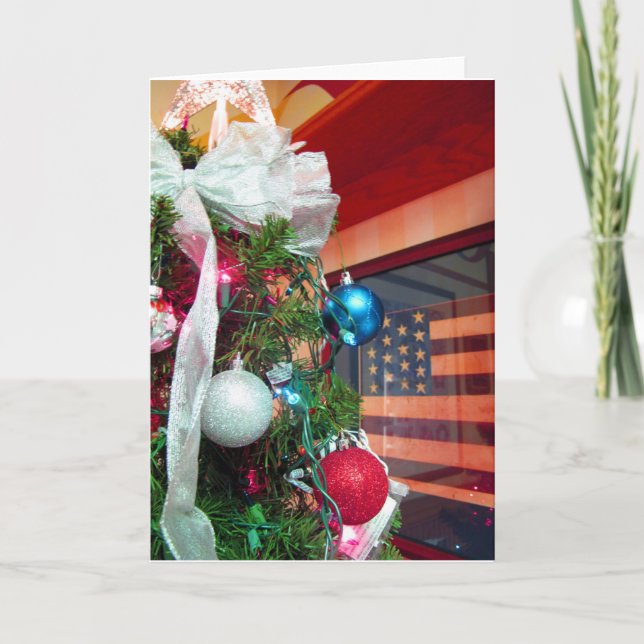 Yankee-Gekritzel-Weihnachten Feiertagskarte (Vorderseite)
