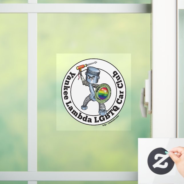 Yankee Lambda Car Club Piston Guy Window Cling Fensteraufkleber (Zuhause)