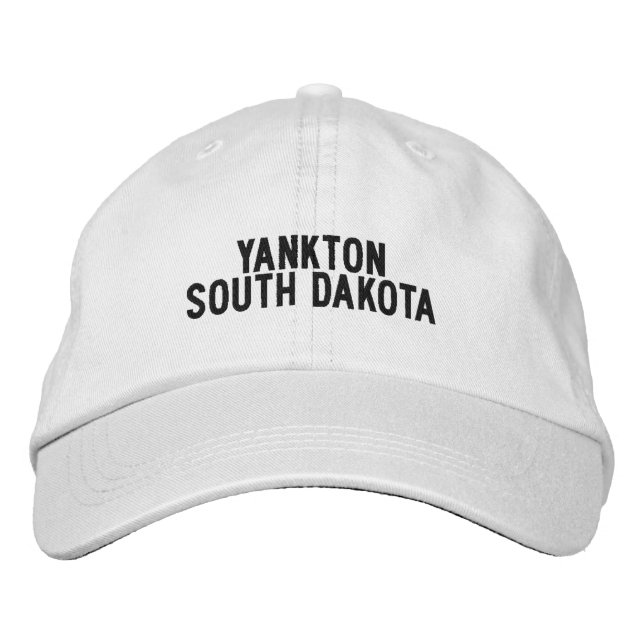 YANKTON South Dakota Hat Bestickte Baseballkappe (Vorderseite)