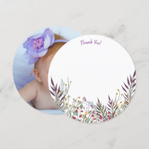 Yanna Round Foto Dankeschön Card