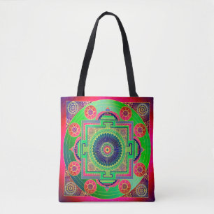 Yantra das große grüne Rad pink Tasche