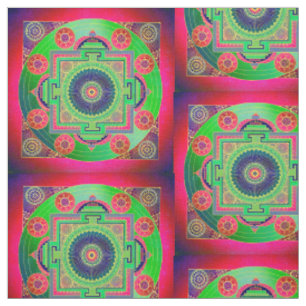YANTRA - das große Rad - grün rosa Stoff