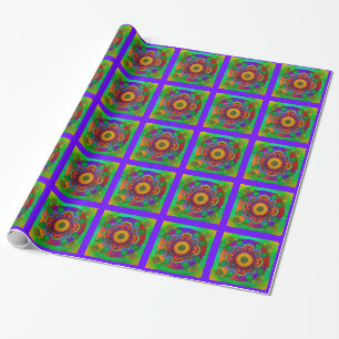 YANTRA - das große Rad - grüne Violette Geschenkpapier