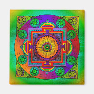 YANTRA - das große Rad - grüne Violette Magnet