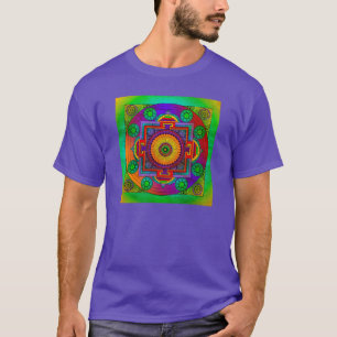YANTRA - das große Rad - grüne Violette T-Shirt