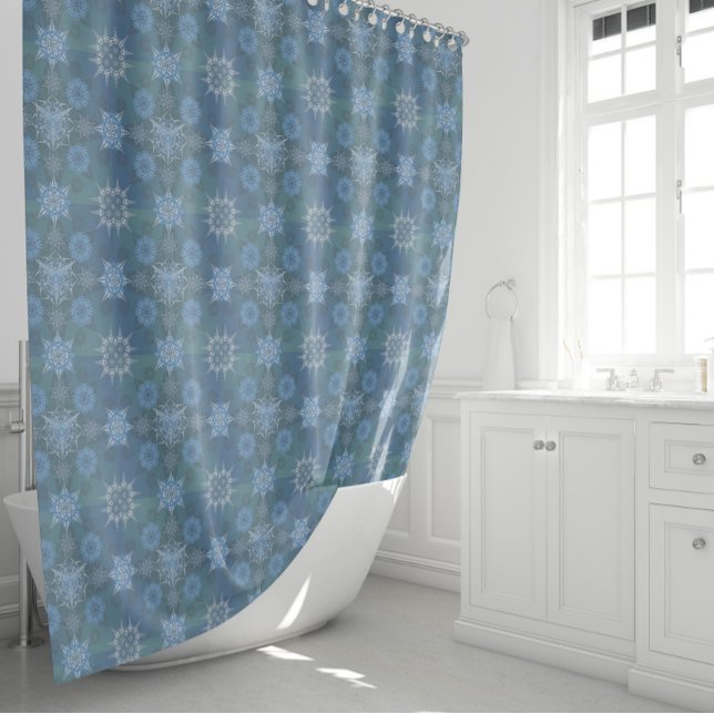 Yantra-Inschrift mit Hexa-Dreiecken (neue Fassung) Duschvorhang (Von Creator hochgeladen)