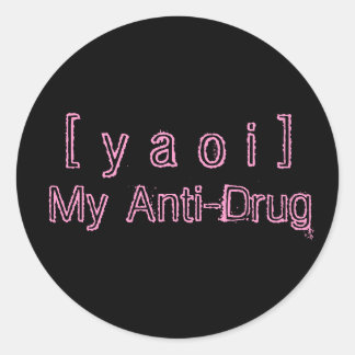 Yaoi Anti-Drug-Aufkleber Runder Aufkleber