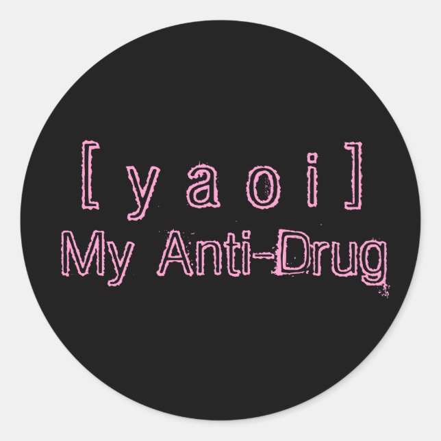 Yaoi Anti-Drug-Aufkleber Runder Aufkleber (Vorderseite)