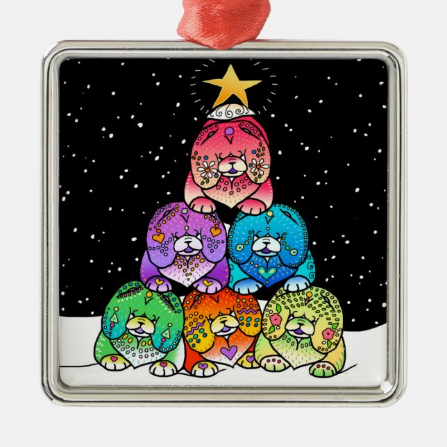 YAPPY CHOWLIDAYS 2016 VERZIERUNG ORNAMENT AUS METALL (Vorne)