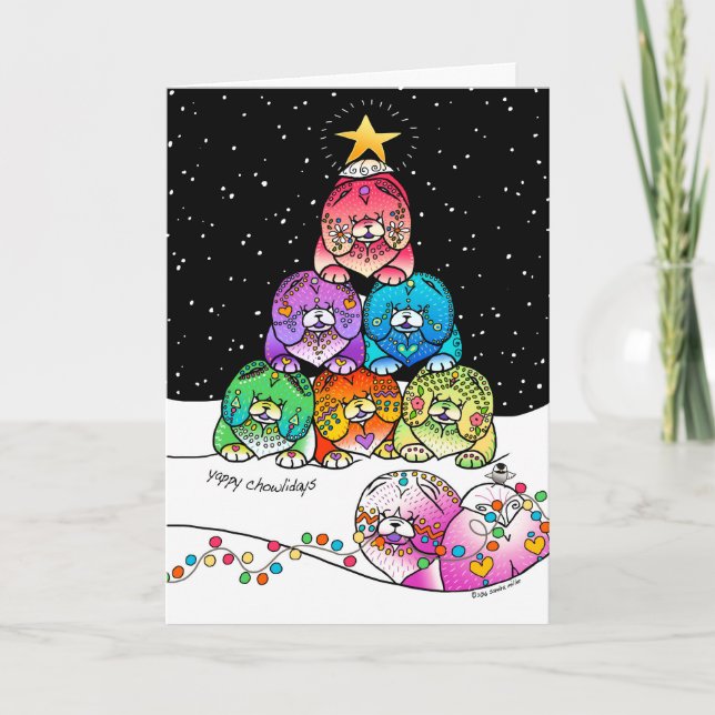 YAPPY CHOWLIDAYS Art Cards Feiertagskarte (Vorderseite)